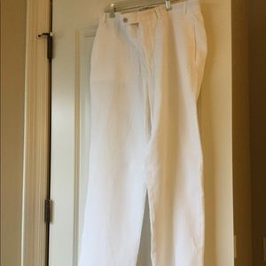 Men’s Polo White Linen Pants